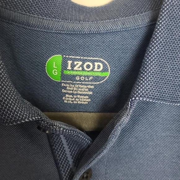 Izod blue golf shirt - Picture 4 of 7
